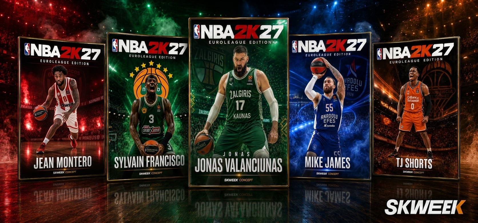 Οι κορυφαίες μεταγραφές της φετινής EuroLeague ως cover του NBA 2K27!