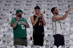 Gen Z fans at a NBA game